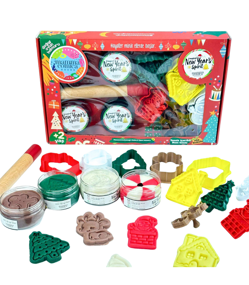 Mammacomicadough Oyun Hamur ve Kalıp Seti - New Year