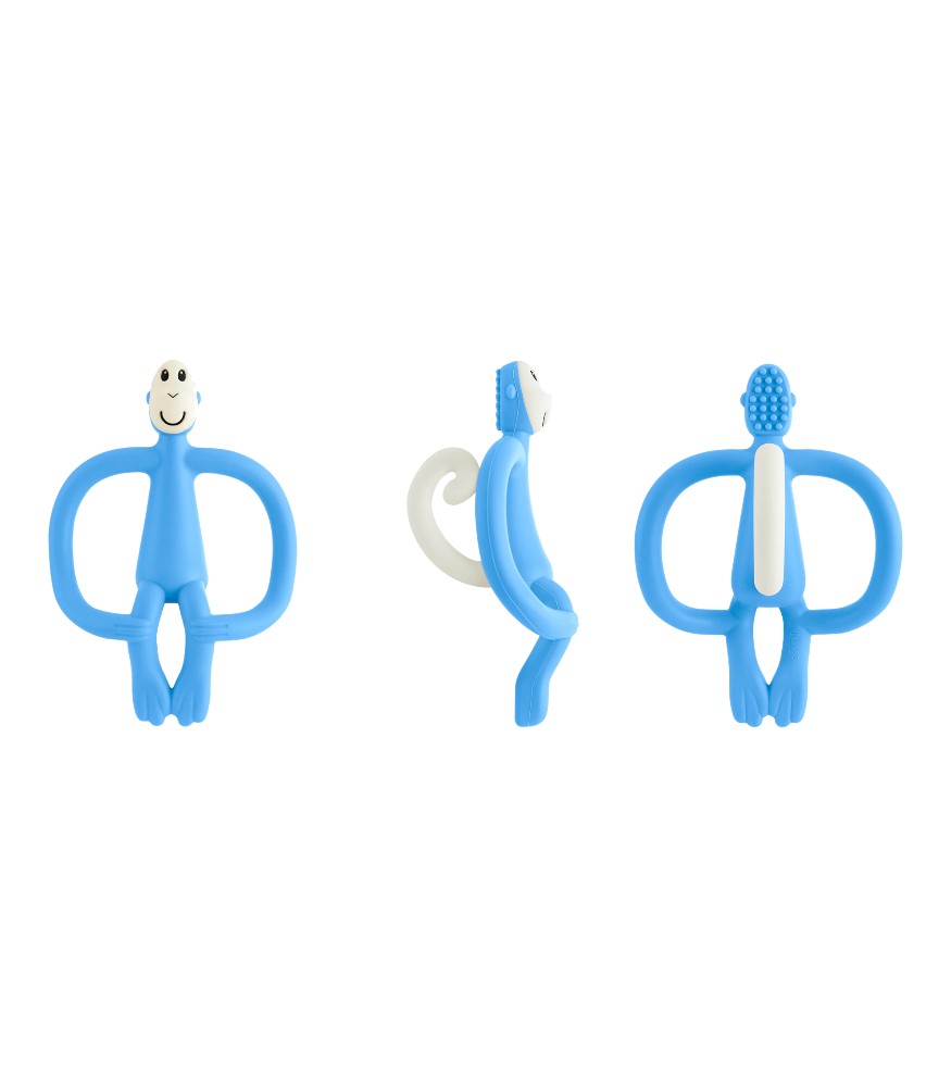 Matchstick Monkey Silikon Diş Kaşıyıcı // A&ccedil;ık Mavi