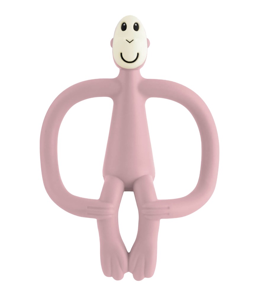 Matchstick Monkey Silikon Diş Kaşıyıcı // A&ccedil;ık Pembe