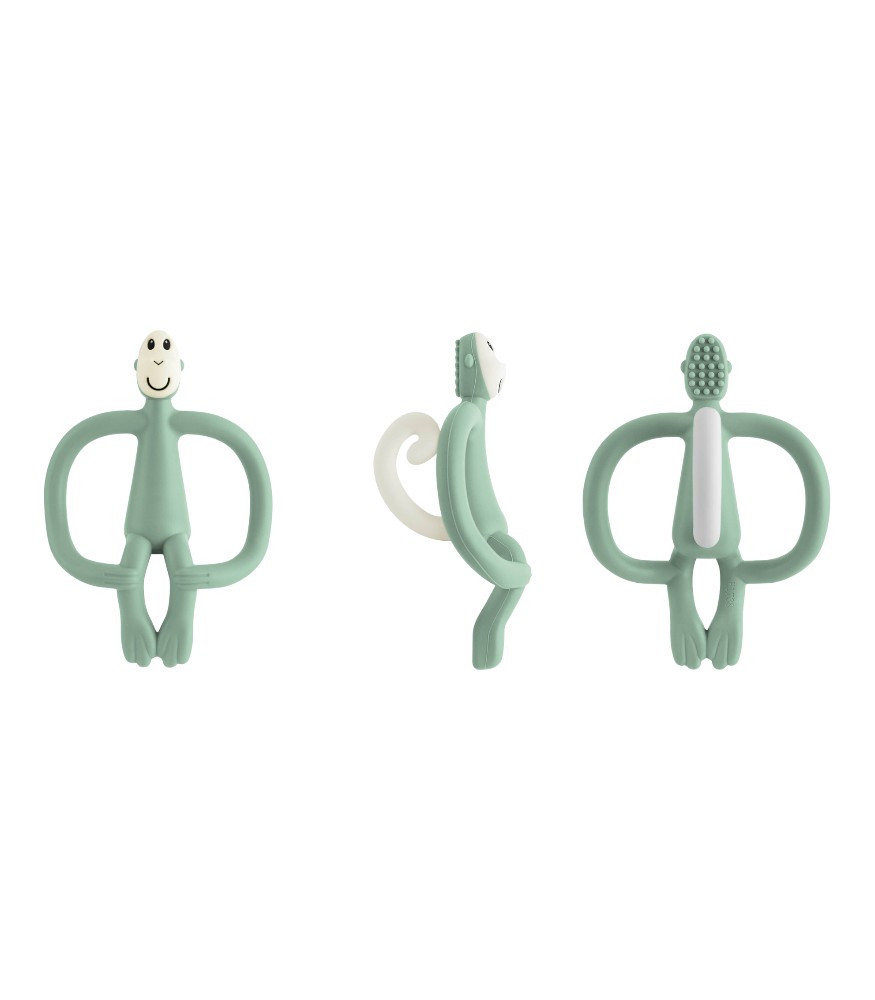 Matchstick Monkey Silikon Diş Kaşıyıcı // Mint Yeşil