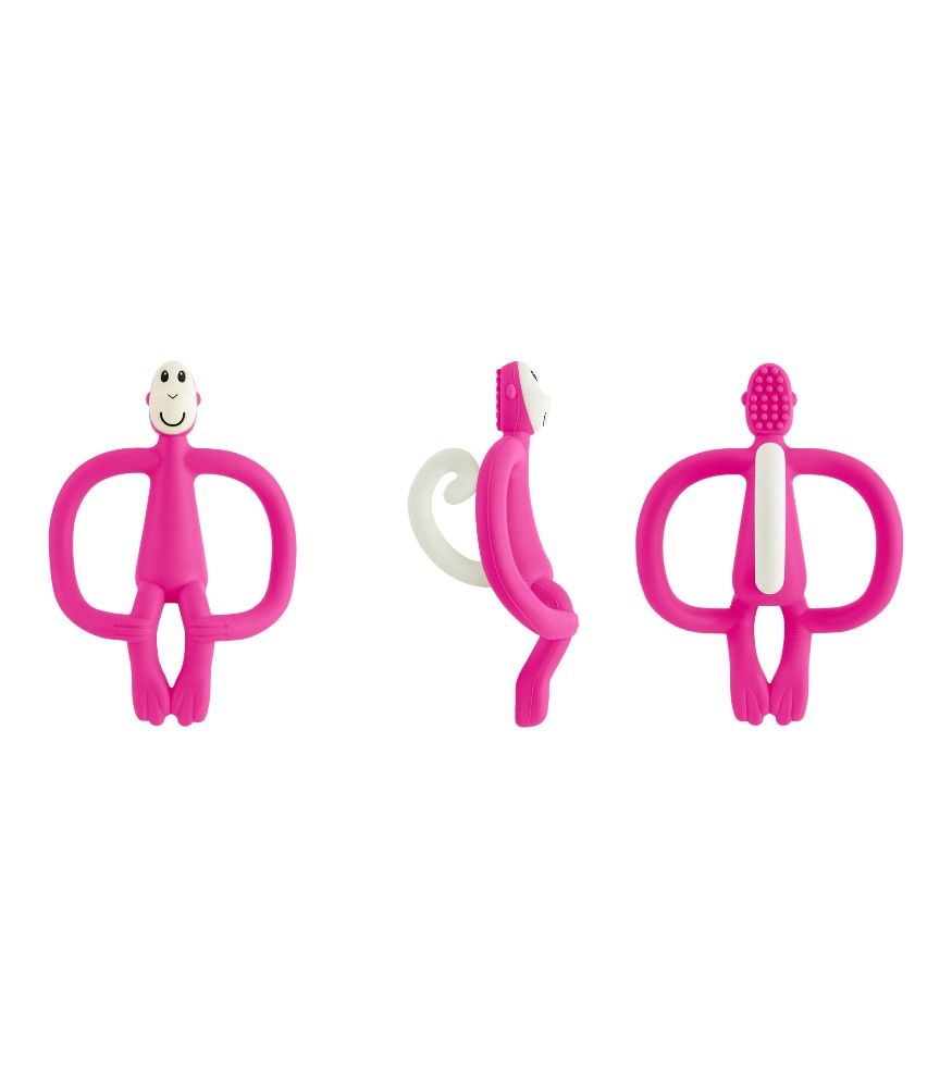Matchstick Monkey Silikon Diş Kaşıyıcı // Pembe