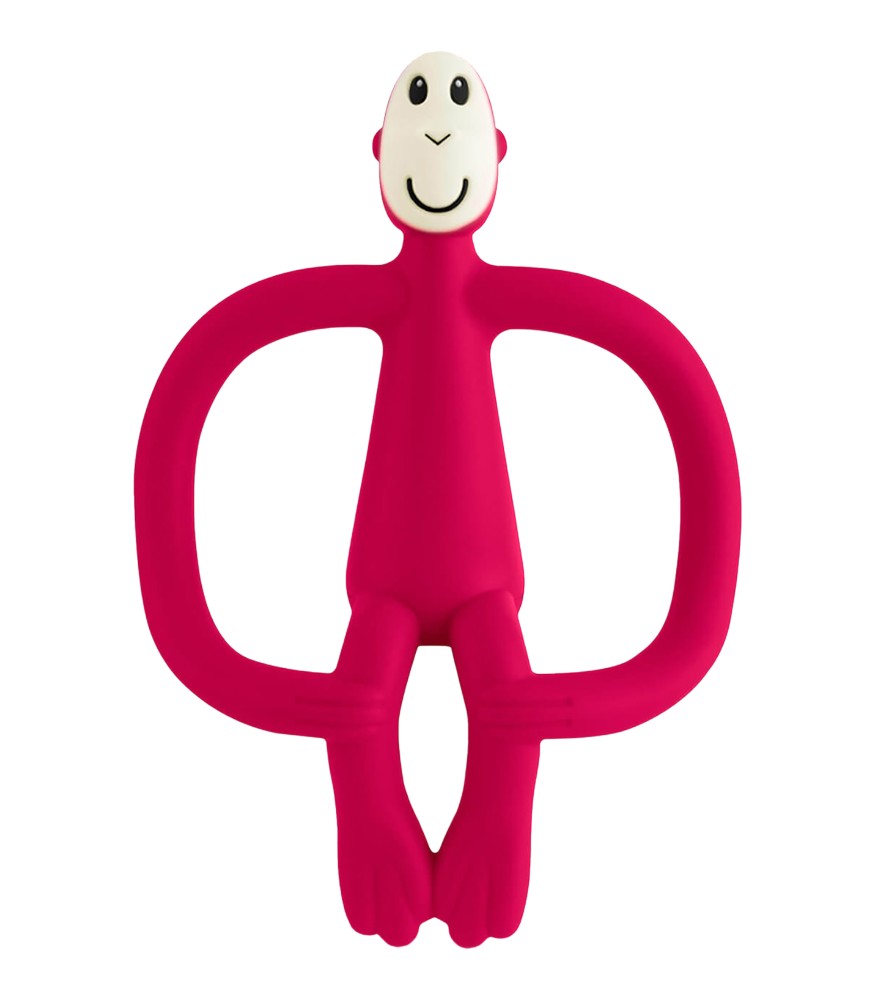 Matchstick Monkey Silikon Diş Kaşıyıcı // Kırmızı