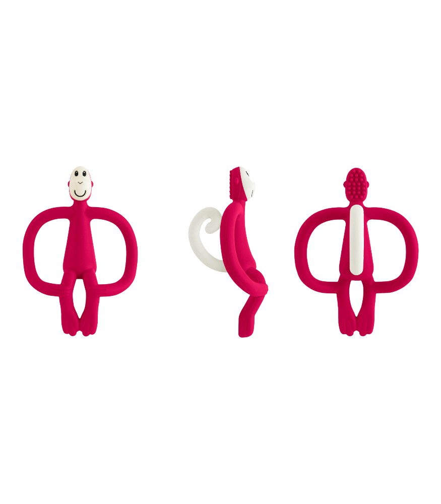Matchstick Monkey Silikon Diş Kaşıyıcı // Kırmızı