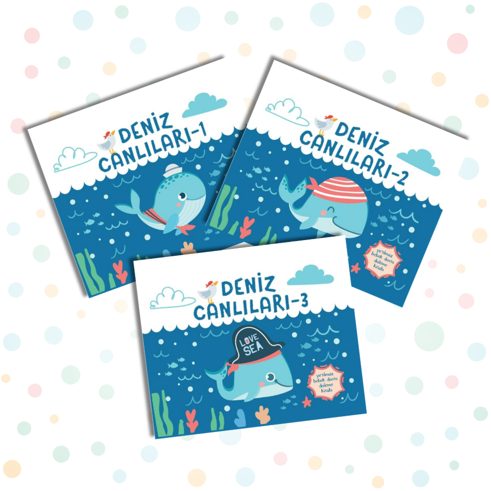 Megakids Yayıncılık Yırtılmaz Kitap Set ( Deniz Canlılar 1, Deniz Canlıları 2, Deniz Canlıları 3 )