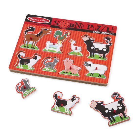 Melissa & Doug Ahşap Sesli Yapboz // Çiftlik Hayvanları