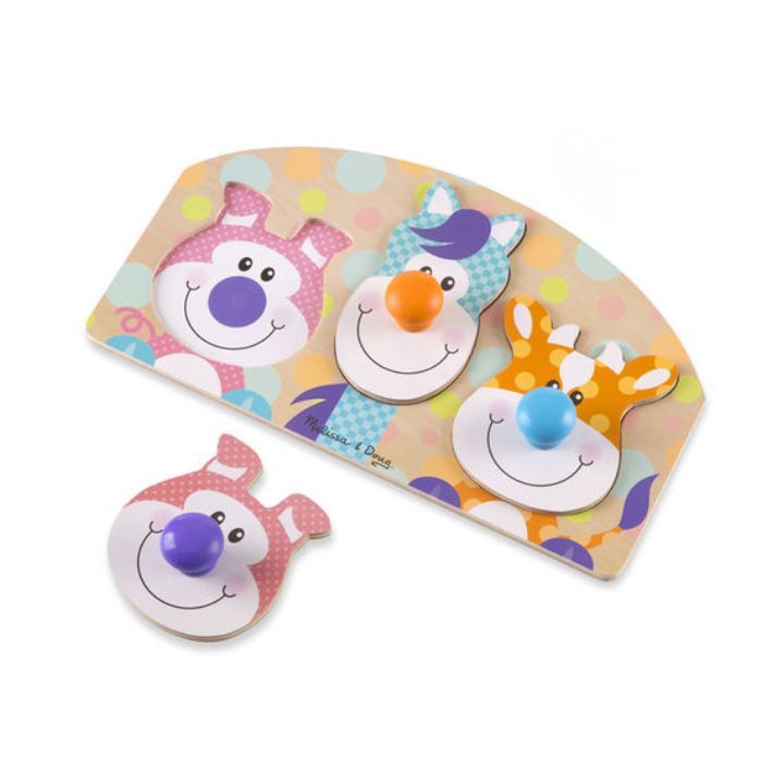 Melissa & Doug Ahşap Büyük Tutmalı Yapboz // Çiftlik