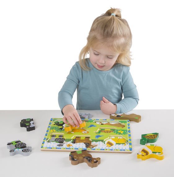 Melissa & Doug Ahşap Tombul Yapboz // Evcil Hayvanlar