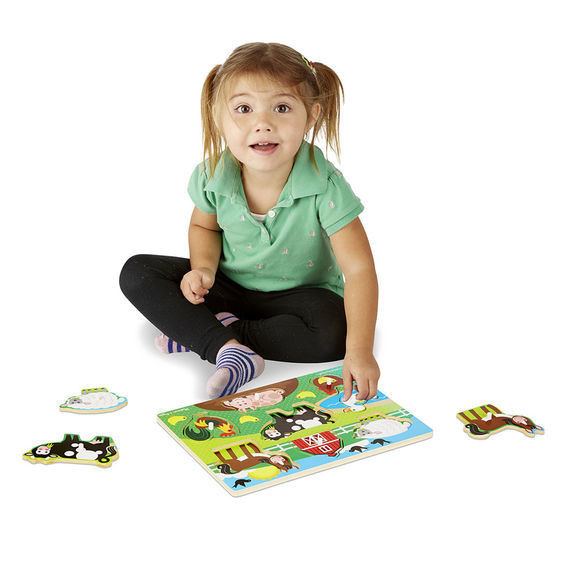 Melissa & Doug Ahşap Tutmalı Yapboz // Çiftlik