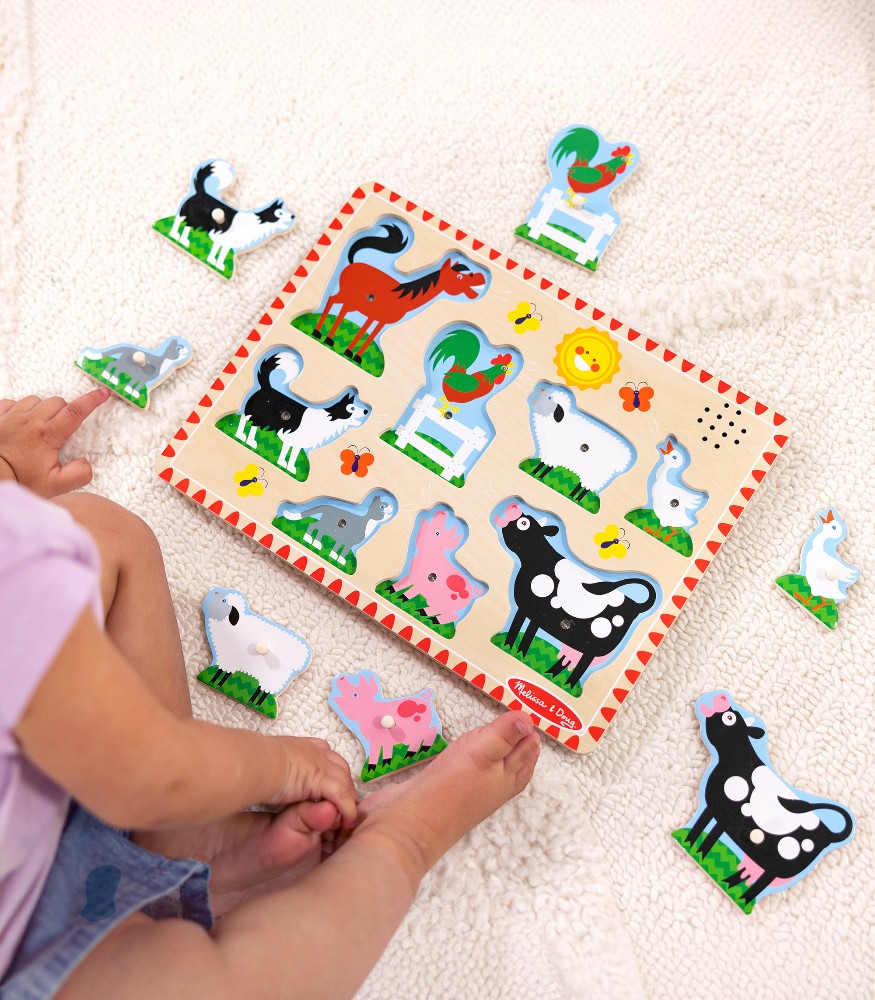 Melissa & Doug Ahşap Sesli Yapboz // &Ccedil;iftlik Hayvanları - Farm