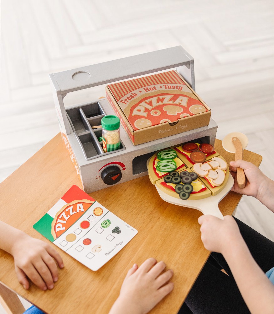 Melissa & Doug Ahşap Pizza Tezgahı // Hazırla, Pişir ve Servis Et