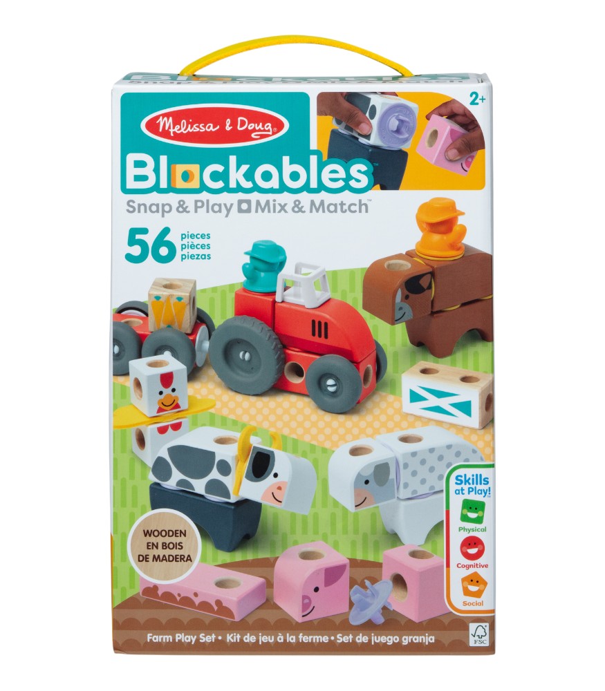 Melissa & Doug Blockables // &Ccedil;iftlik Oyun Seti (56 Par&ccedil;a)