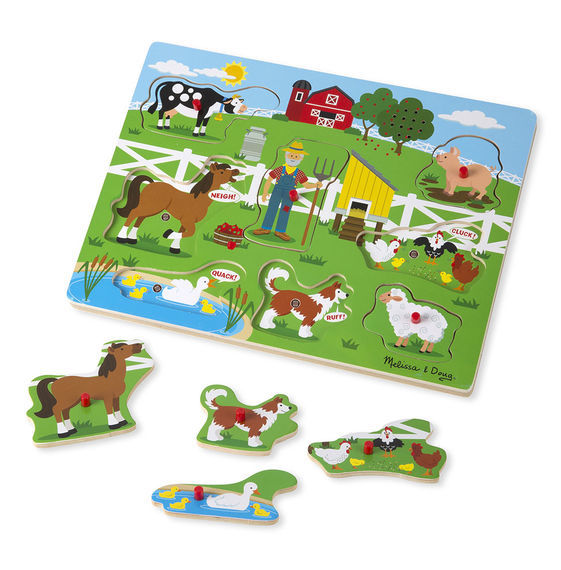 Melissa & Doug Ahşap Sesli Yapboz // Old MacDonald's Farm