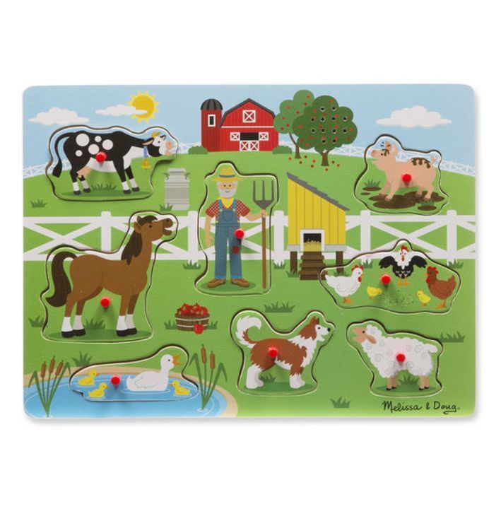 Melissa & Doug Ahşap Sesli Yapboz // Old MacDonald's Farm