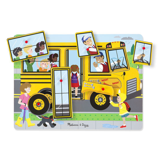 Melissa & Doug Ahşap Sesli Yapboz // The Wheels on the Bus