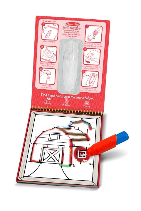 Melissa & Doug Water Wow! Su ile Boyama Kitabı // Çiftlik - Noktaları Birleştir