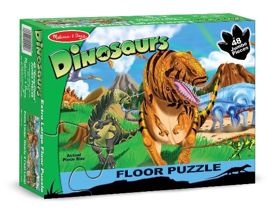 Melissa & Doug Dev Yer Yapbozu // Dinozor Dünyası (48 Parça)