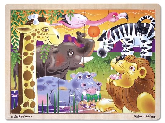 Melissa & Doug Ahşap Puzzle // Safari (24 Parça)