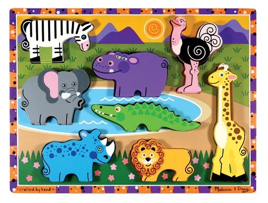 Melissa & Doug Ahşap Tombul Yapboz // Safari