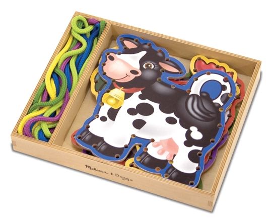 Melissa & Doug Ahşap İp Geçirme // Çiftlik Hayvanları