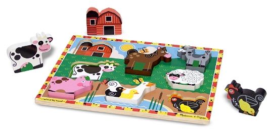 Melissa & Doug Ahşap Tombul Yapboz // Çiftlik