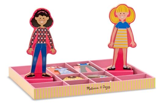 Melissa & Doug Ahşap Mıknatıslı Giydirme // Abby ile Emma (56 Par&ccedil;a)