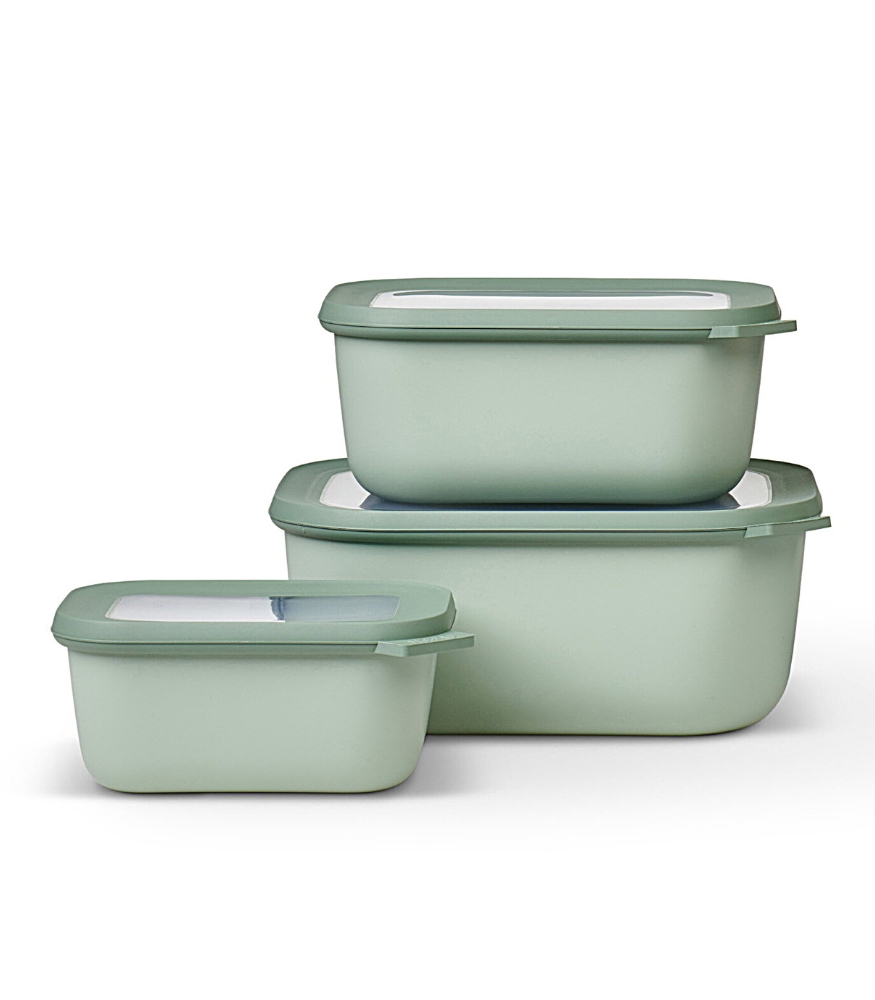 Mepal Set Cirqula Rectangular (750+1500+3000 ml) // Nordic Sage