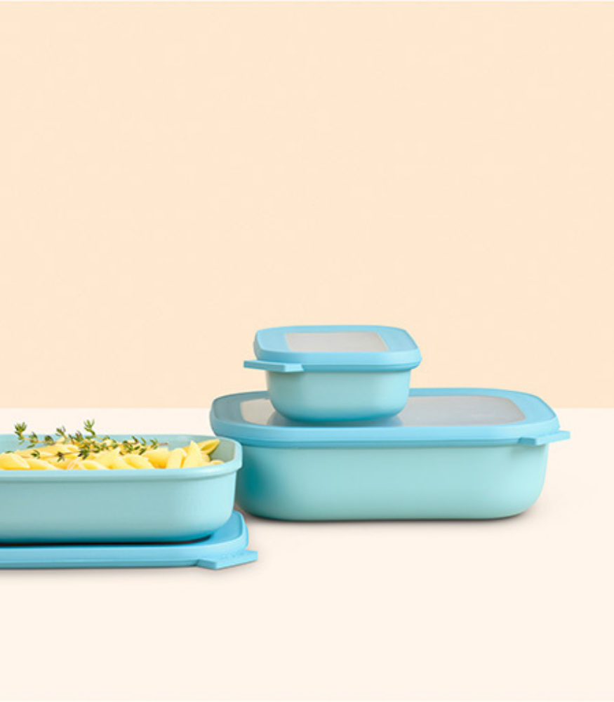 Mepal Cirqula Rectangular Multi Bowl (2000 ml) // Nordic Blue