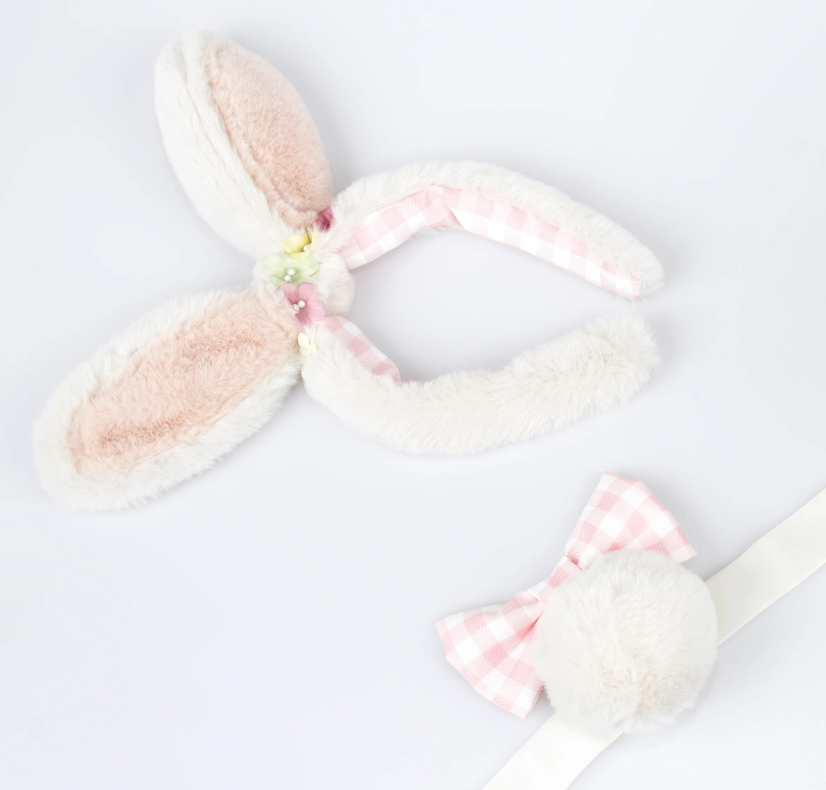 Meri Meri Çocuk Kostüm // Tavşan Kulakları ve Kuyruk Set