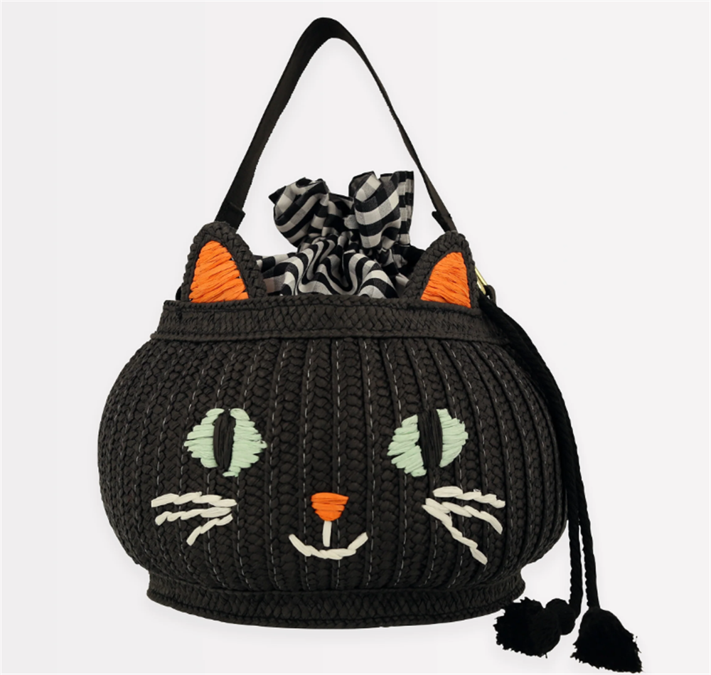 Meri Meri Hasır Çanta // Kedi