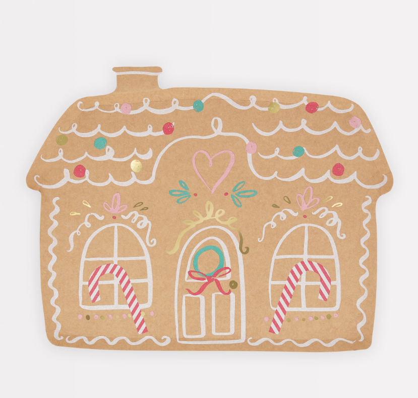Meri Meri Parti Tabak // Gingerbread House Plates