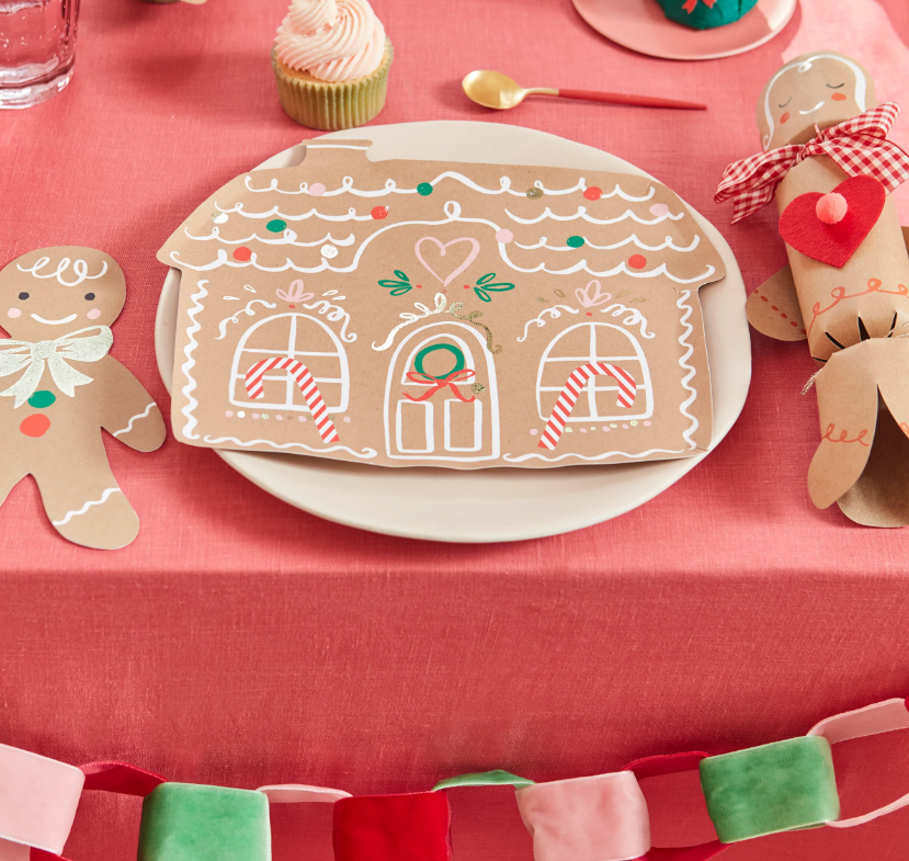 Meri Meri Parti Tabak // Gingerbread House Plates
