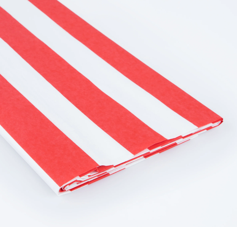Meri Meri Parti Masa Örtüsü // Çizgili Kırmızı