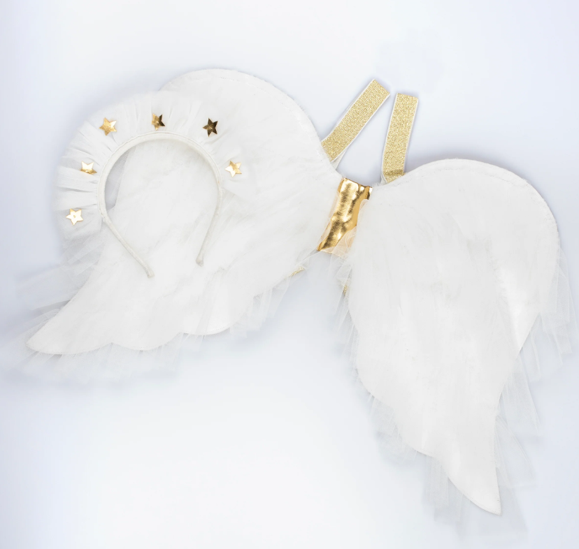 Meri Meri Çocuk Kostüm // Melek Kanatları ve Tacı  (3-6 Yaş)