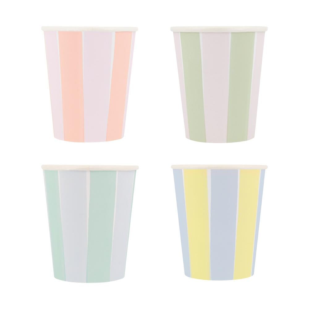 Meri Meri Parti Bardak // Pastel Çizgili