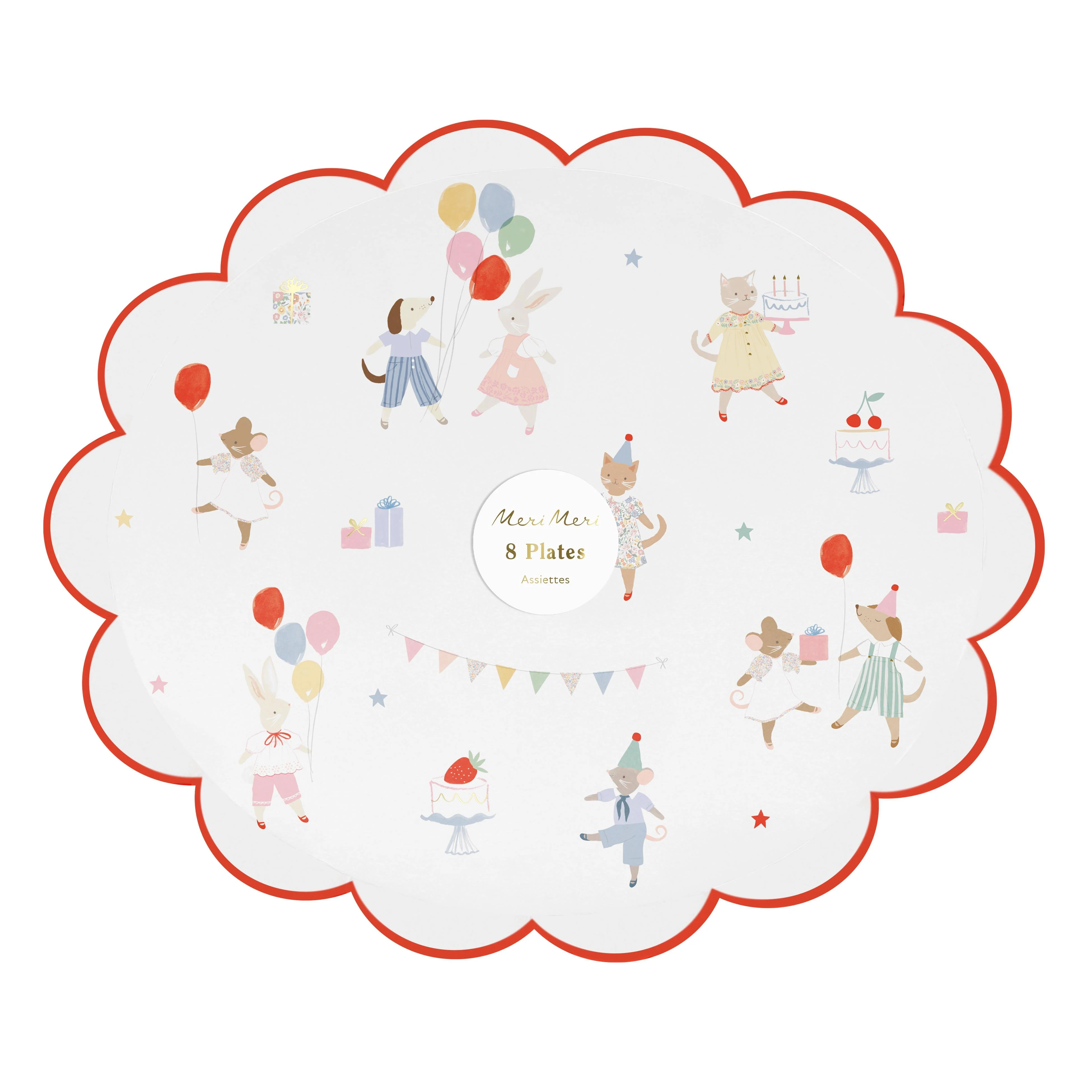 Meri Meri Parti Tabak (L ) // Animal Friends