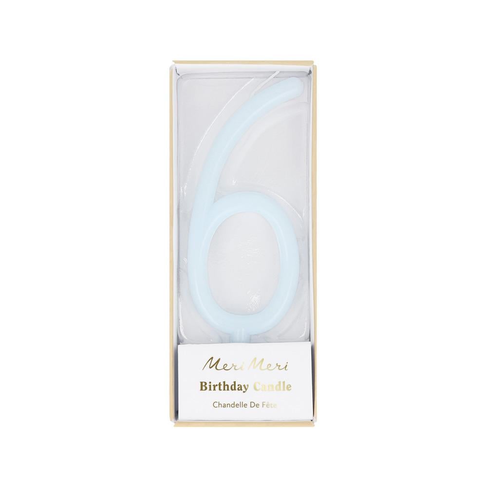 Meri Meri Parti İnce Rakam Mum // 6