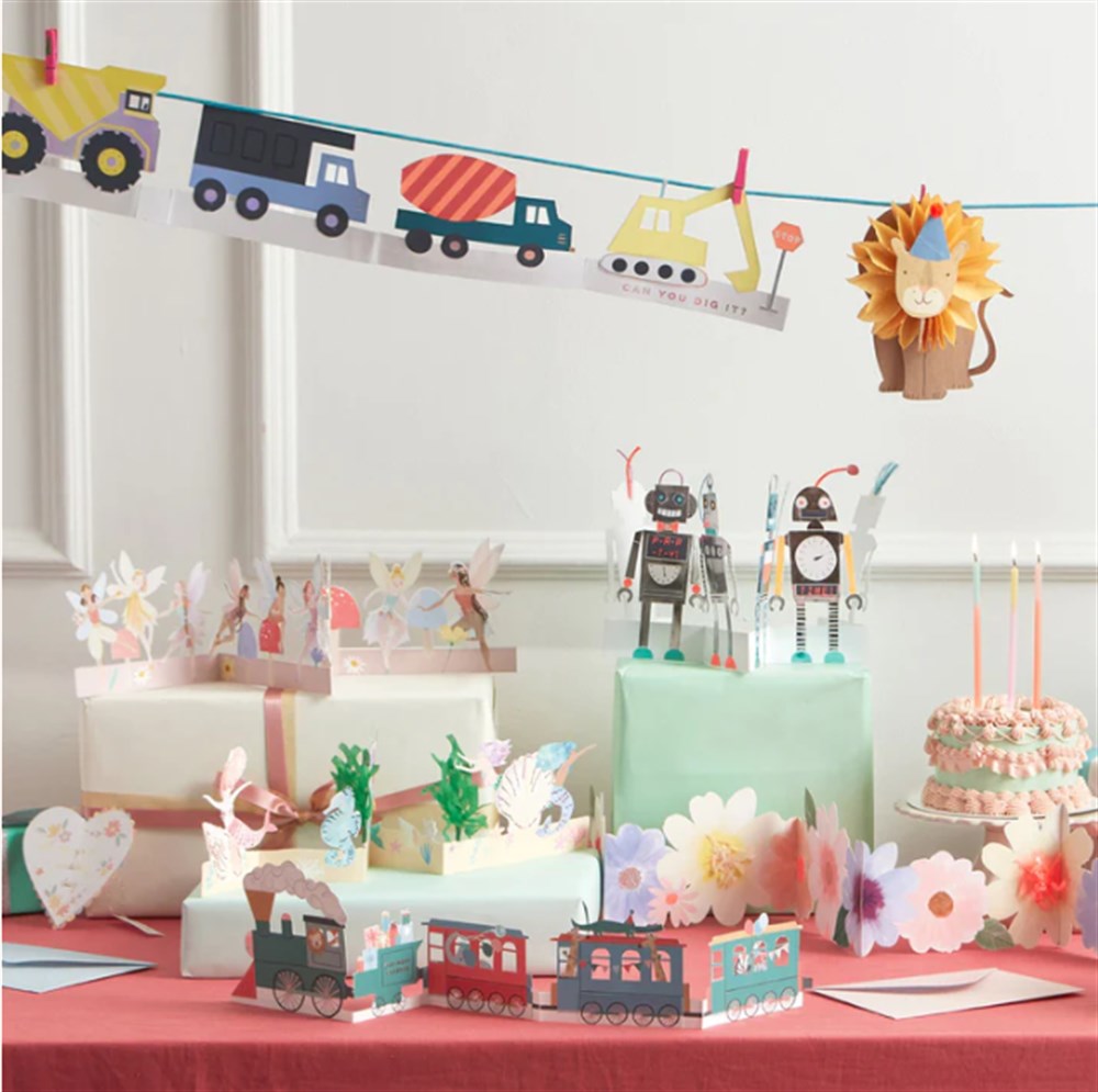 Meri Meri Tebrik Kartı // Doğum G&uuml;n&uuml; Treni