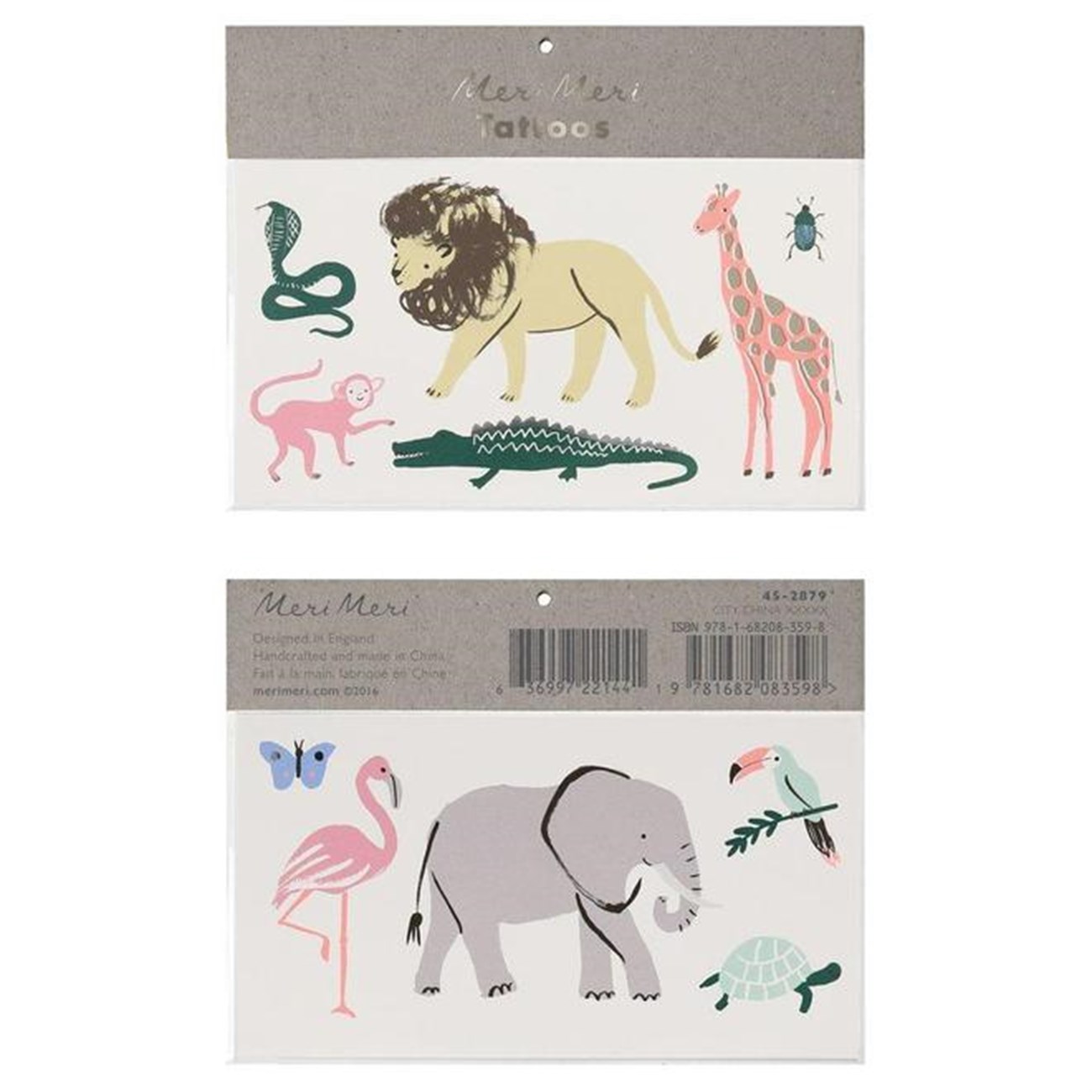 Meri Meri Geçici Dövme // Safari Hayvanları