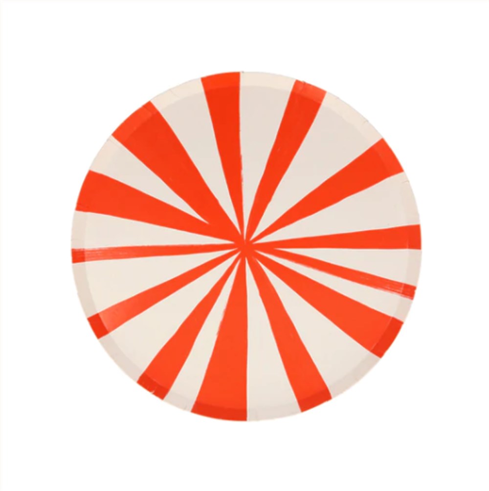 Meri Meri Parti Tabak (M) // Karışık Renkli Çizgili