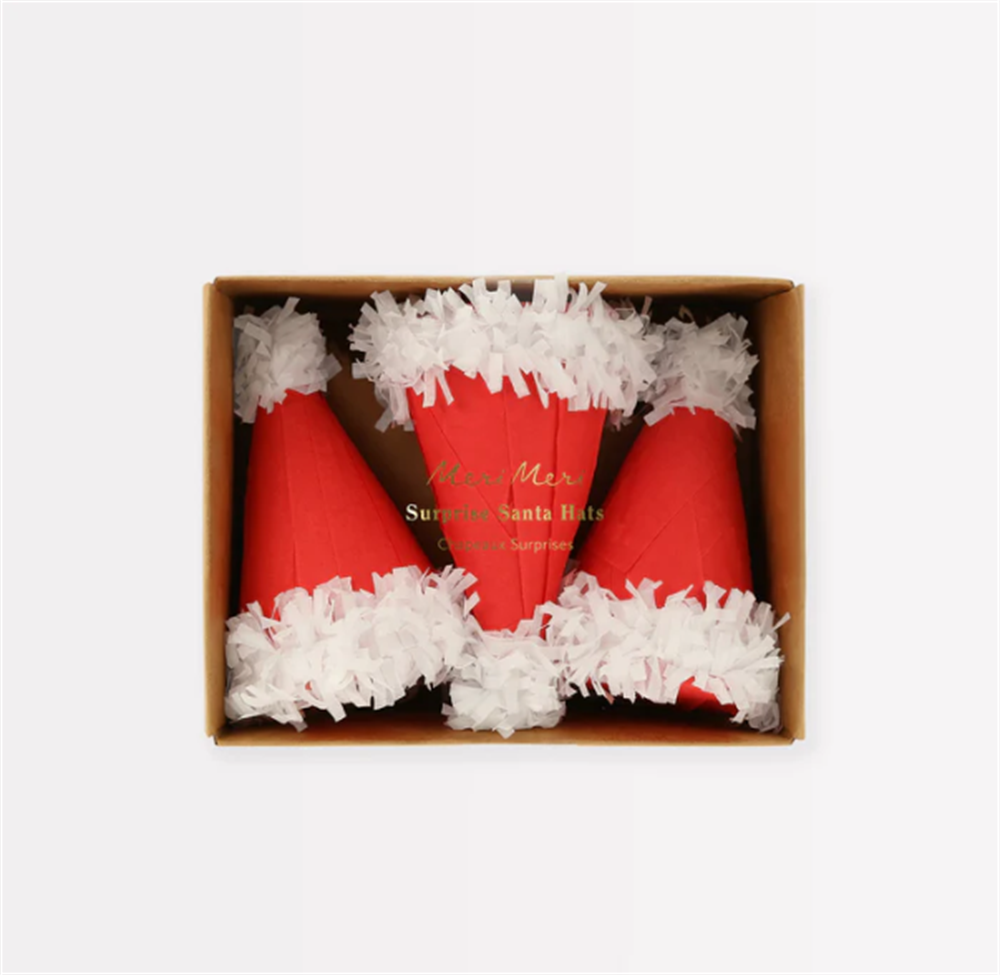Meri Meri Süprizli Noel Baba Sürpriz Şapkalar