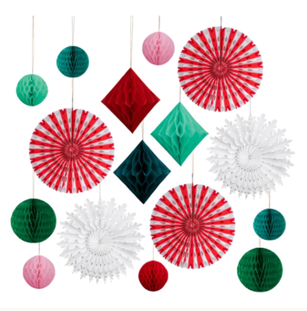 Meri Meri Asılan Süs // Christmas Honeycomb Decoration Kit