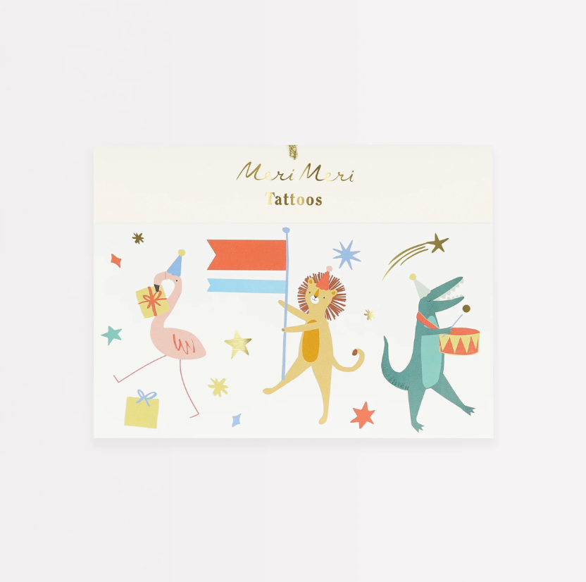 Meri Meri Geçici Dövme // Hayvan Geçit Tören