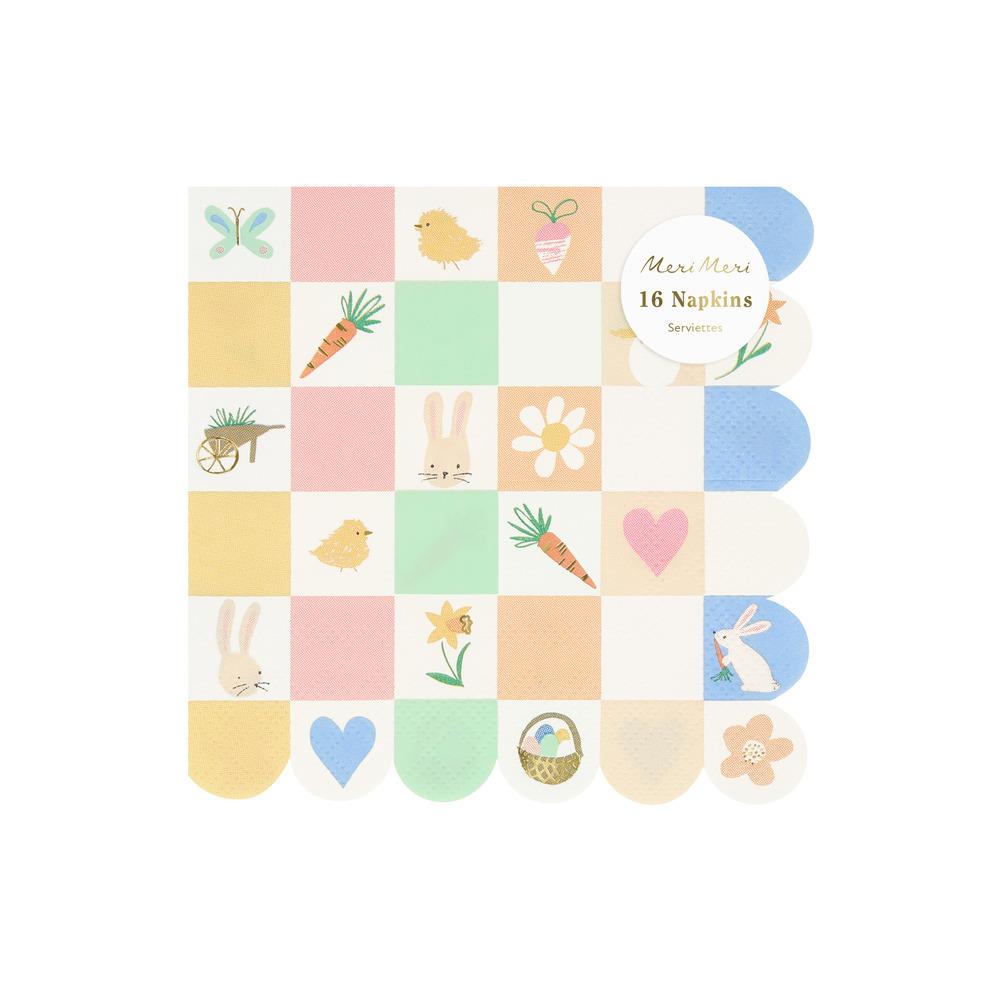 Meri Meri Parti Peçete // Damalı Tavşanlar