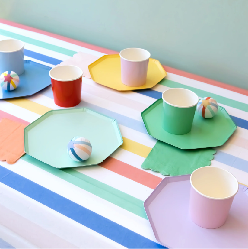 Meri Meri Masa Örtüsü // Renkli Çizgili