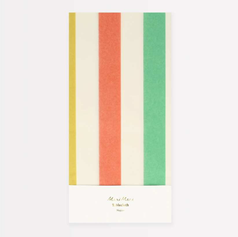 Meri Meri Masa Örtüsü // Renkli Çizgili