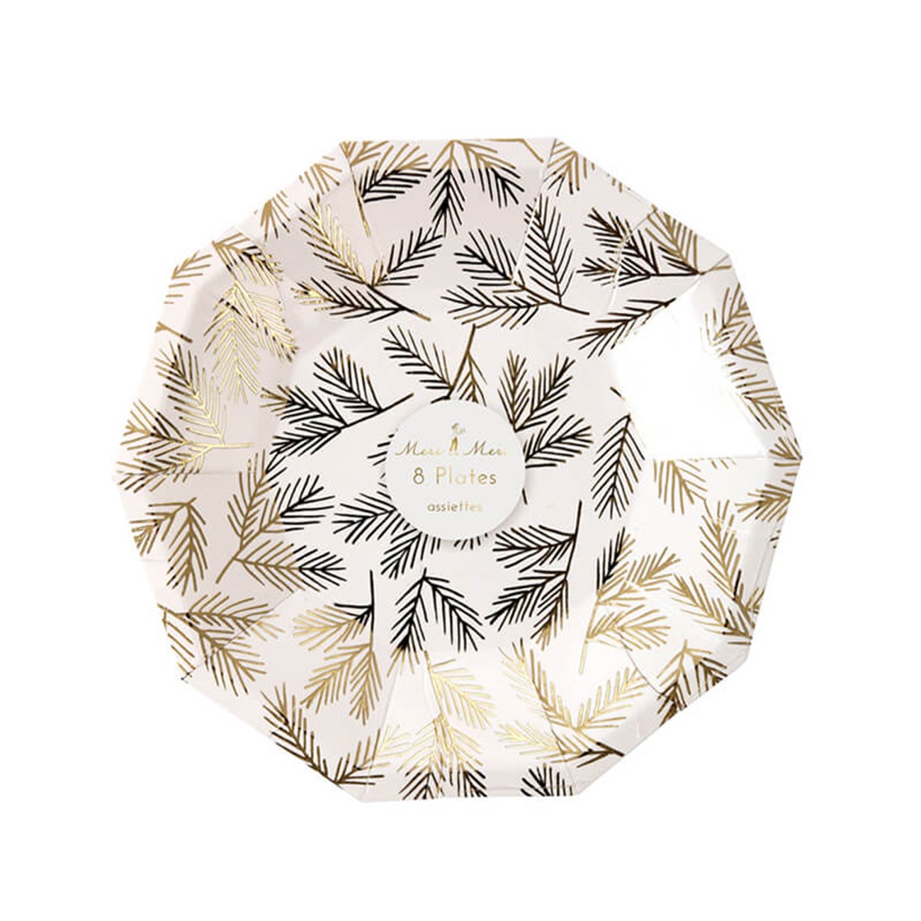 Meri Meri Parti Tabak (S) // Altın Çam Tabak