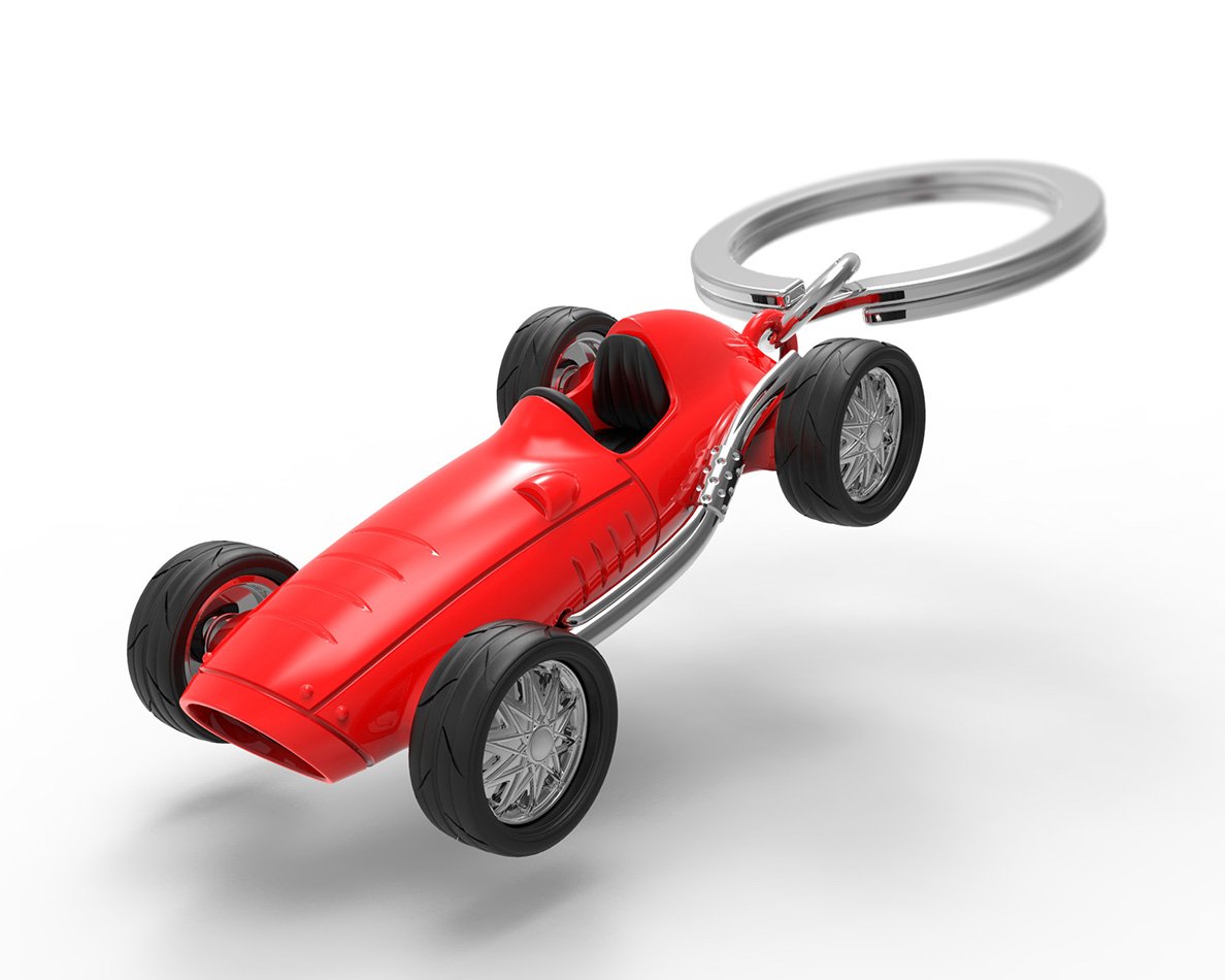 Metalmorphose Anahtarlık // Kırmızı Vintage Yarış Arabası