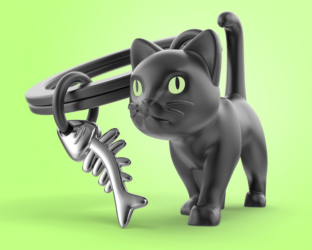 Metalmorphose Anahtarlık // Black Cat