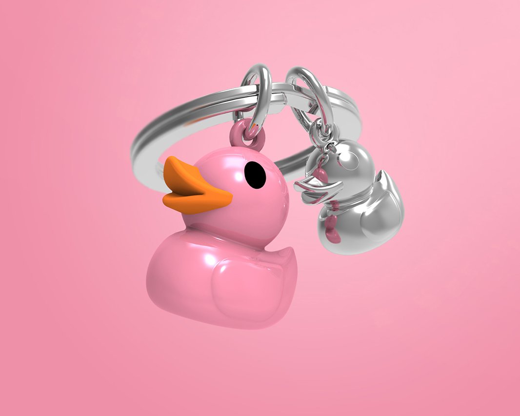 Metalmorphose Anahtarlık // Pembe Ördek