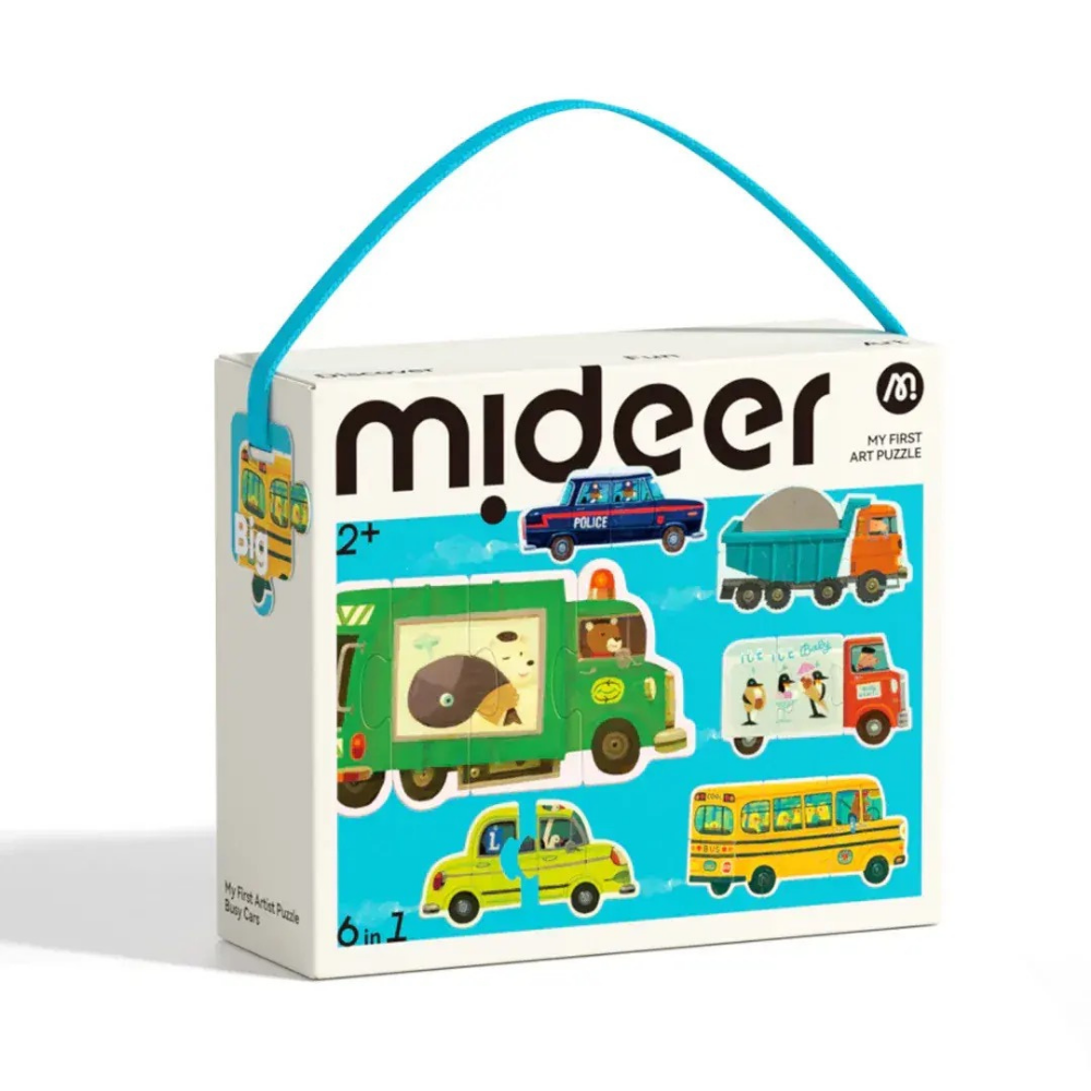 Mideer My First Puzzle // Hareketli Arabalar (2-6 Par&ccedil;a)